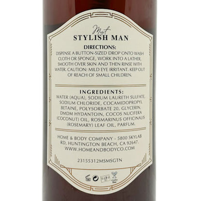 Most Stylish Man - Coconut Blend Body Wash - Tobacco + Noir