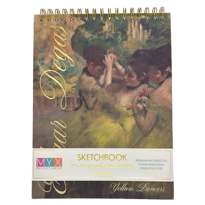 Sketchbook with 'Yellow Dancers' by Edgar Degas on the cover