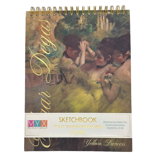Sketchbook with 'Yellow Dancers' by Edgar Degas on the cover
