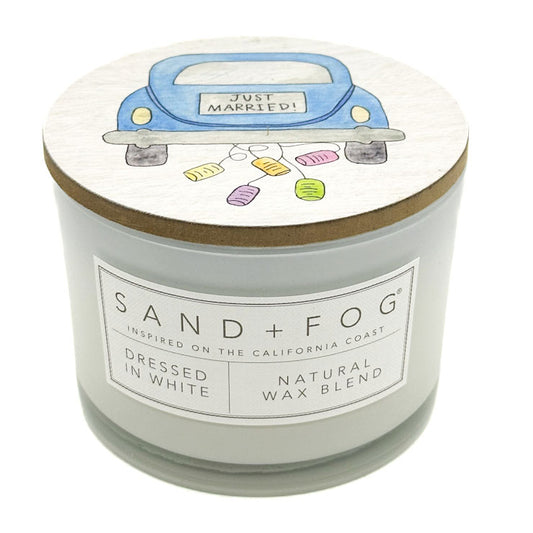 Dressed In White - Just Married Candle
