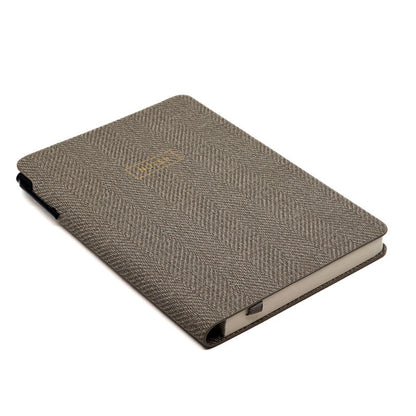 Eccolo tweed textured notebook on a white background