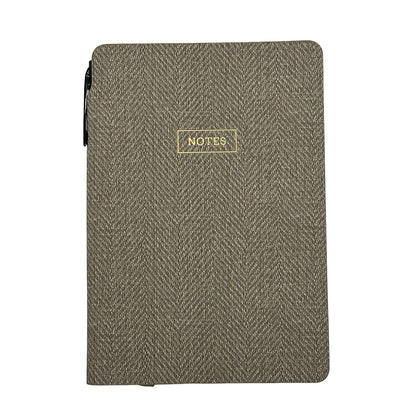 Textbook with a herringbone pattern and 'NOTES' label on a white background