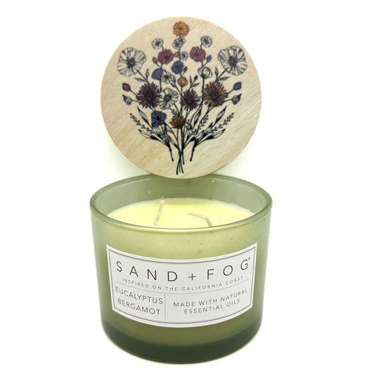 Eucalyptus Bergamot Scented Candle | SAND & FOG