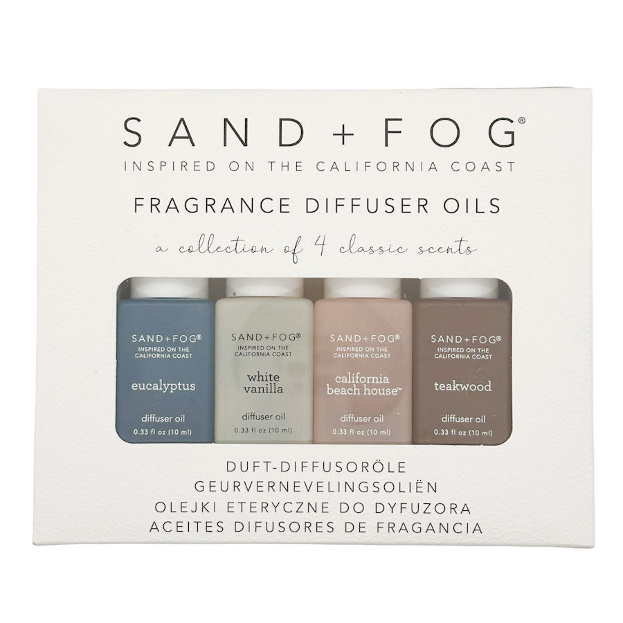 Fragrance Oils - Eucalyptus - White Vanilla - California Beach House - Teakwood - SAND + FOG