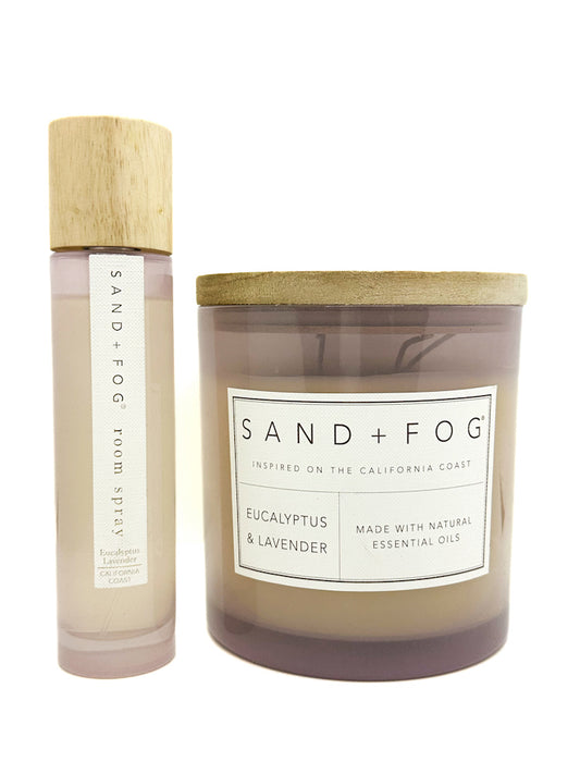 Eucalyptus & Lavender Scented Candle & Room Spray DUO | SAND + FOG