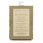 Sand + Fog product packaging with text on a white background