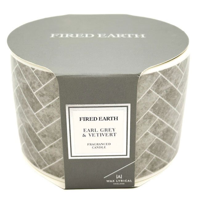 Fired Earth Earl Grey & Vetivert Scented Candle