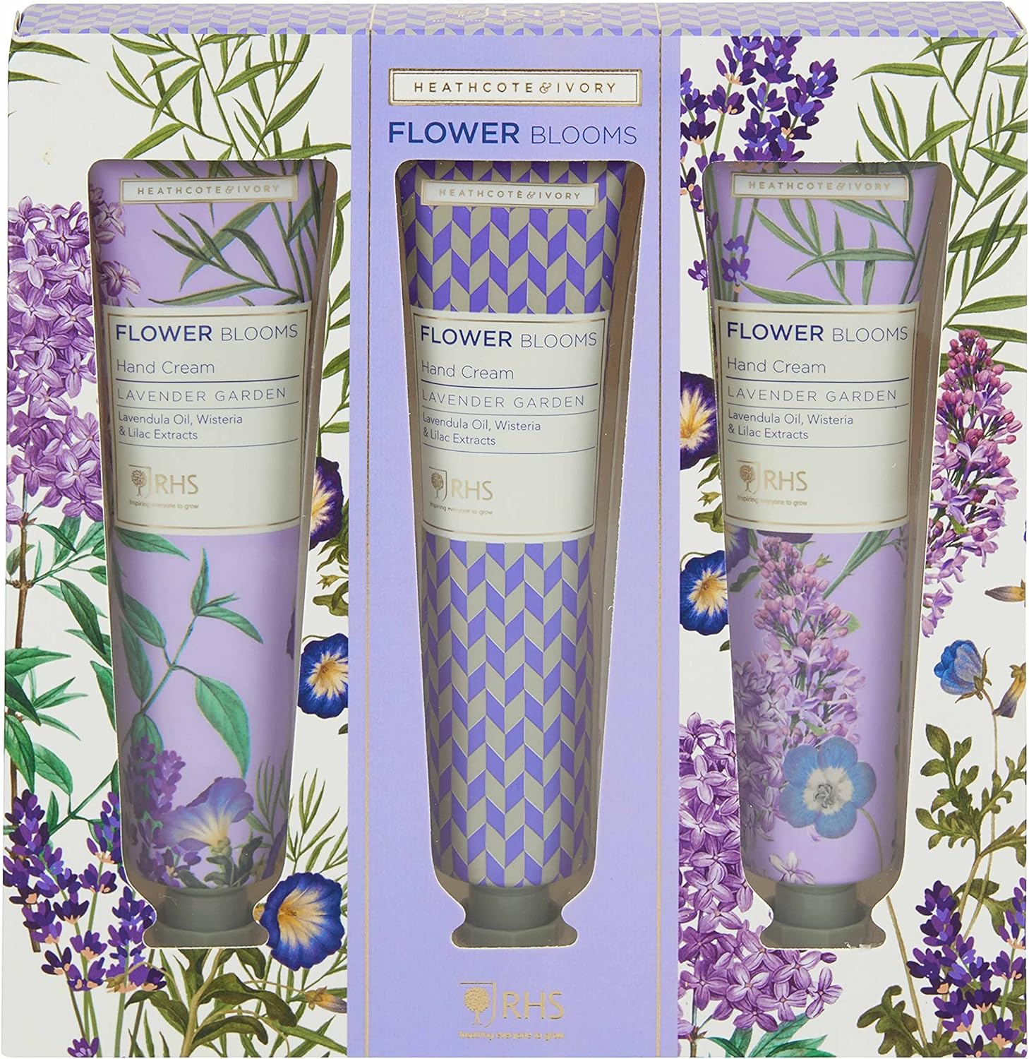 Flower Blooms Lavender Garden Hand Cream TRIO