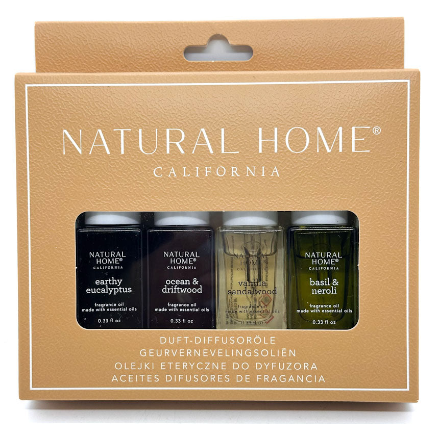 Pack of four fragrance diffuser oil branded Natural Home California