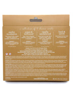 Back of a cardboard packaging for Sand & Fog diffuser oils with product details.