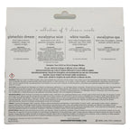 Product packaging with scents listed on a white background