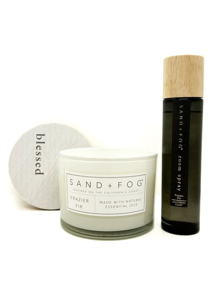 Frazier Fir Scented Christmas Scented Candle & Room Spray DUO | SAND + FOG