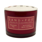 Frazier Fir Scented candle by SAND + Fog with nutcrackers on the lid