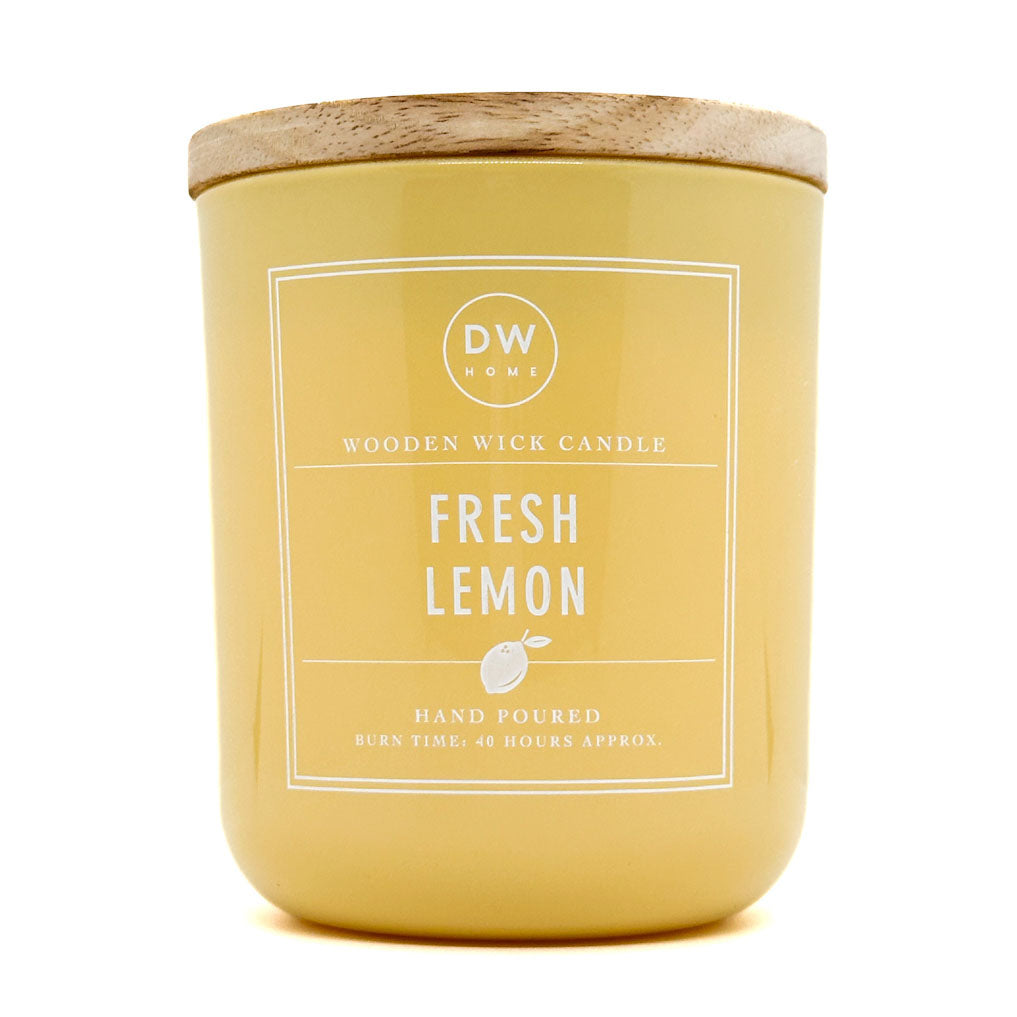 Fresh Lemon wood wick candle by DW Home