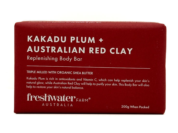 Freshwater Farm Australia Triple Milled Kakadu Plum + Australian Red Clay Body Bar Soap