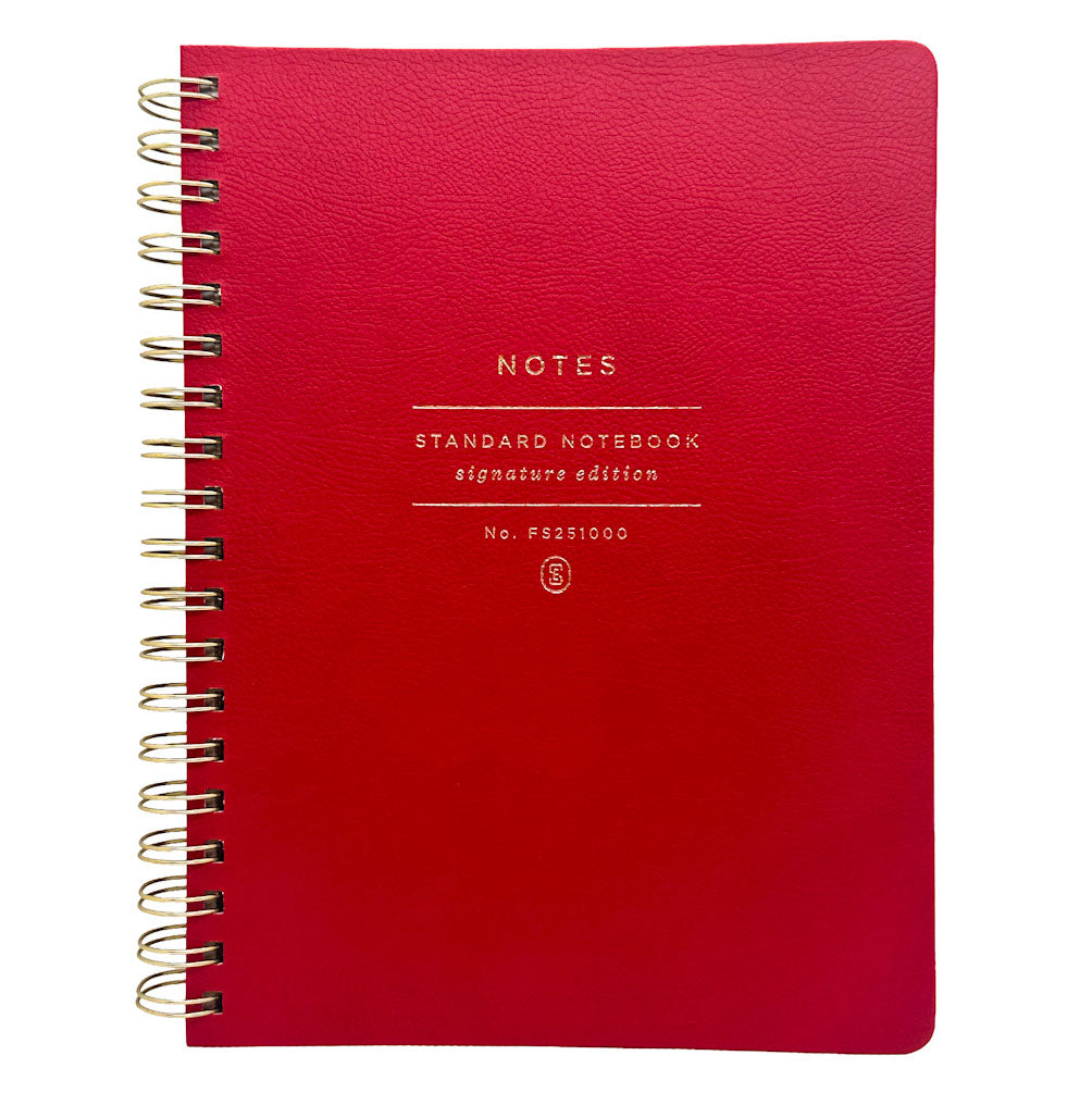 FRINGE Studio Red B5 Hardcover Leather Notebook
