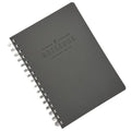 Fringe Sudio A5 Grey notebook with spiral binding on a white background