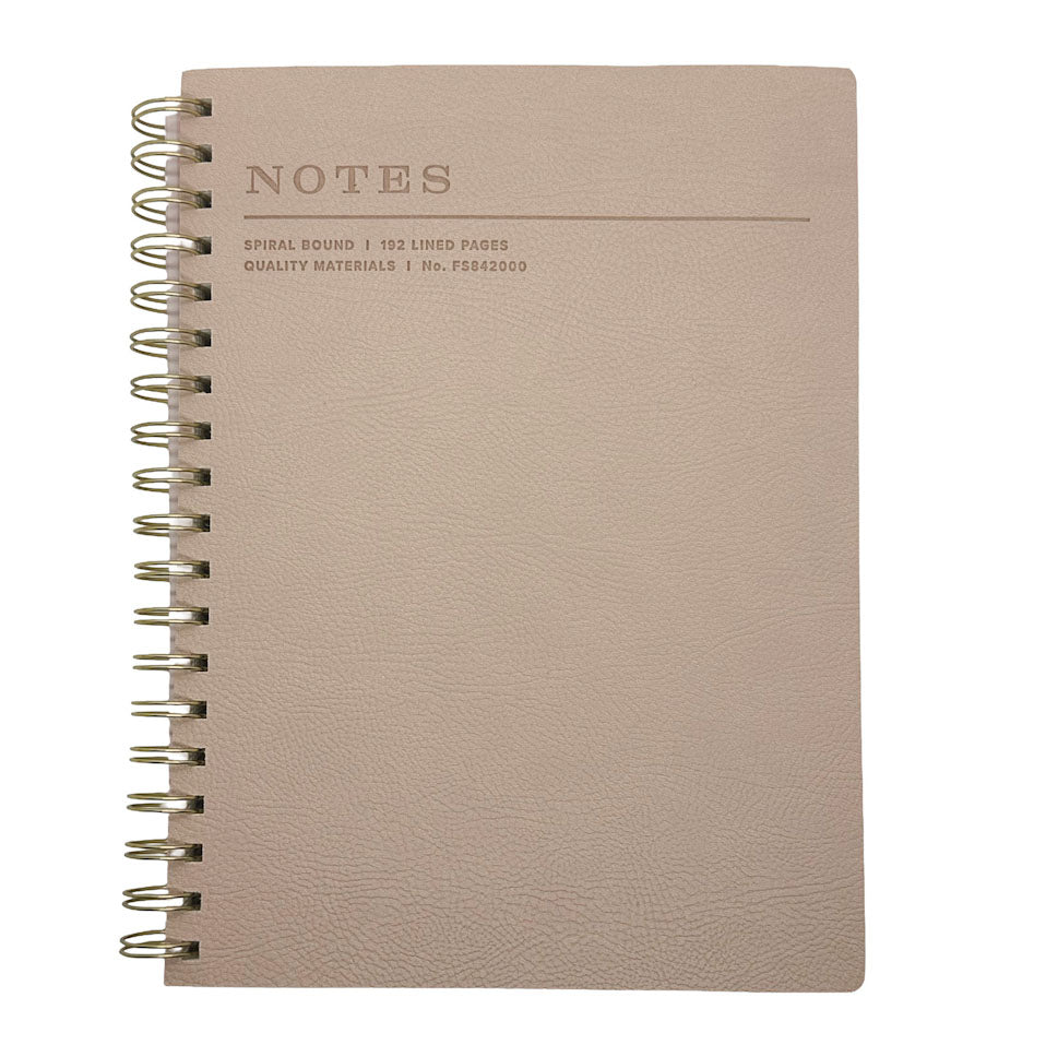 Fringe Studio B5 beige notebook with 'NOTES' text on a white background