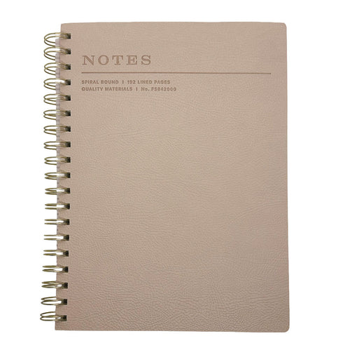 Fringe Studio B5 beige notebook with 'NOTES' text on a white background