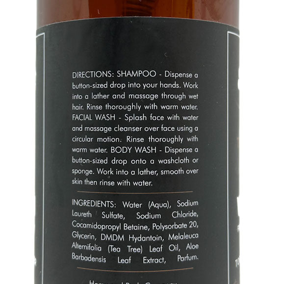 Tobacco & Amber 3-in-1 Body Wash with Tea Tree Oil & Aloe Vera | Habitat