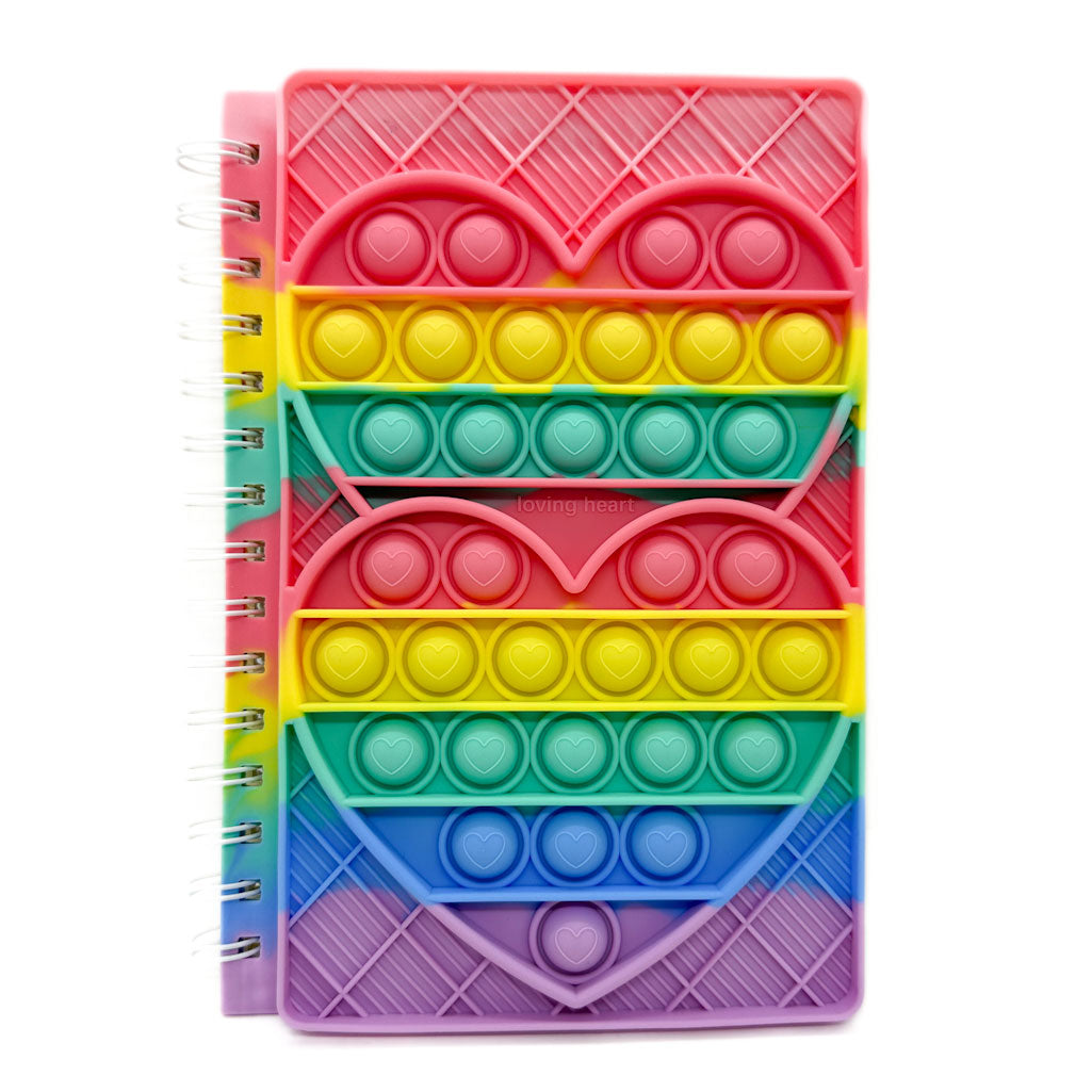 Hearts Pop it Sensory Fidget Notebook