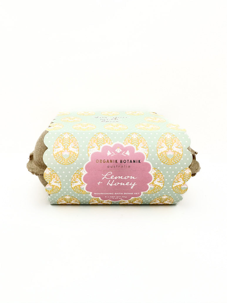 "For you with Love" Lemon & Honey Bath Bombs | ORGANIK BOTANIK