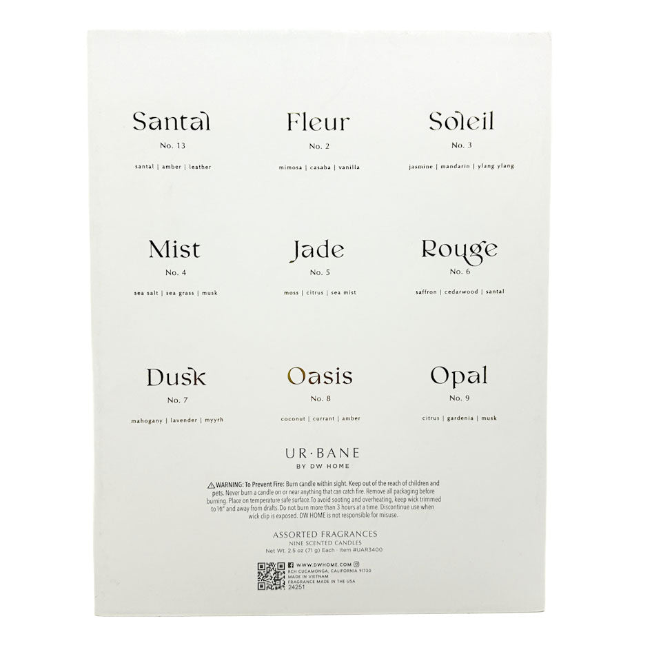 Jolie - Arch 9-Pack Scented Candle Gift Box | Ur•Bane by DW Home