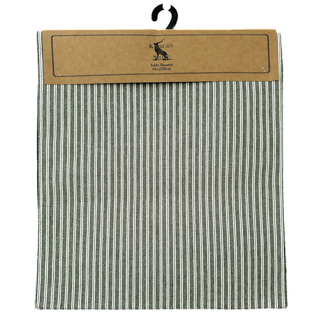 Kilburn & Scott Table Runner - Green Striped