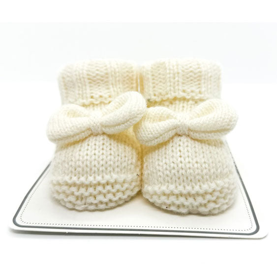 Koala Baby Newborn Gift - Cream Knitted Booties