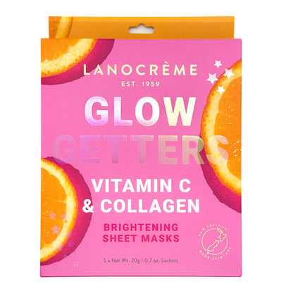 Lanocrème Glow Getters Vitamin C & Collagen Brightening Sheet Mask