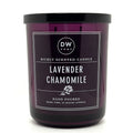 DW HOME SIGNATURE Lavender Chamomile purple candle with a black lid and label on a white background