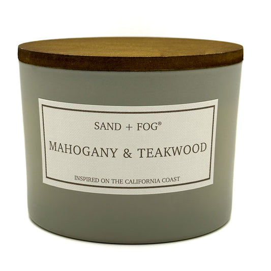 Mahogany & Teakwood Scented Candle | SAND + FOG