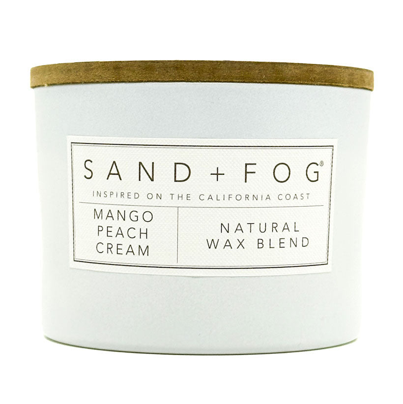 Mango Peach Cream Scented Candle | SAND + FOG