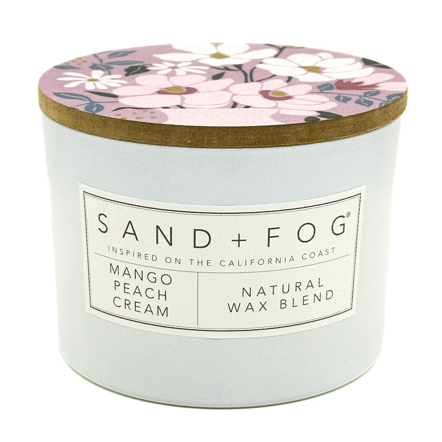 Mango Peach Cream Scented Candle | SAND + FOG