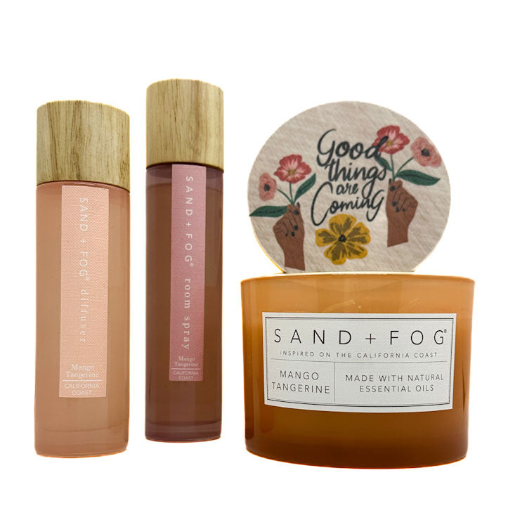 Mango Tangerine Scented Candle - Reed Diffuser - Room Spray | SAND + FOG