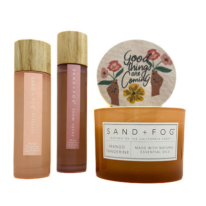 Mango Tangerine Scented Candle - Reed Diffuser - Room Spray | SAND + FOG