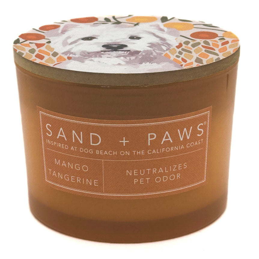 Mango Tangerine Scented Candle | SAND + PAWS
