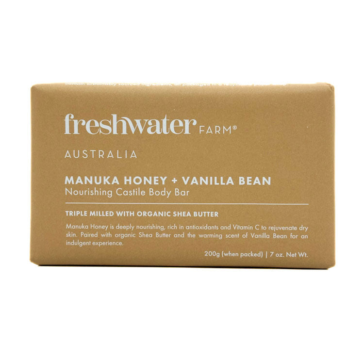 Freshwater Farm Body Bar Soap - Manuka Honey + Vanilla Bean