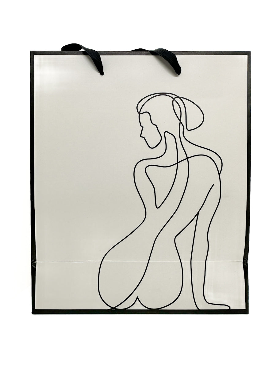 Minimalist Female Silhouette Gift Bag
