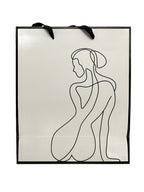 Minimalist Female Silhouette Gift Bag