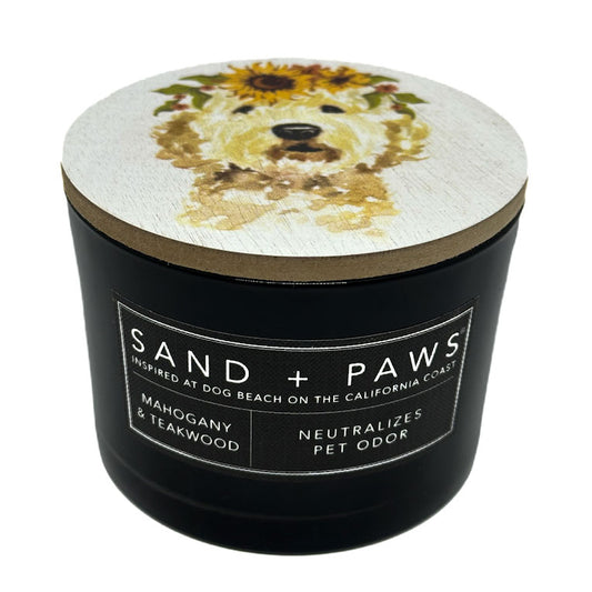 Mahogany & Teakwood Scented Candle | SAND + PAWS