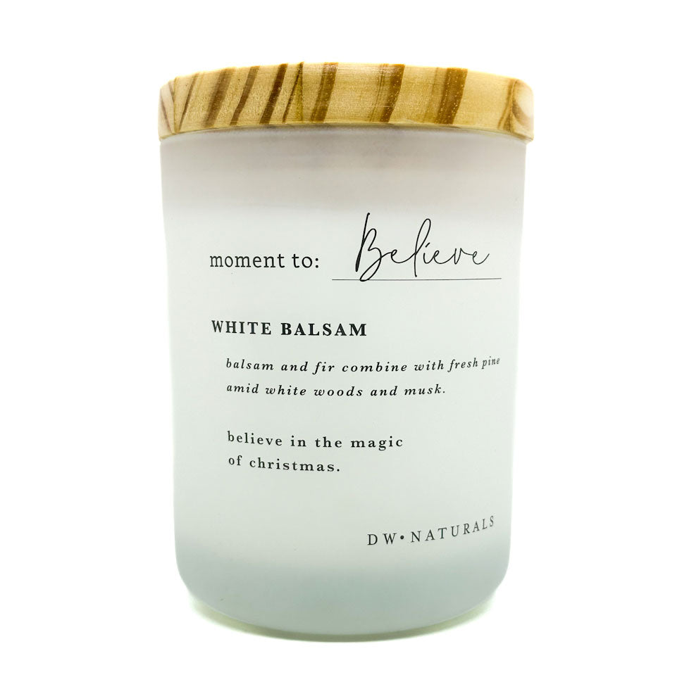 Moment To Believe - White Balsam Scented Candle |  DW Home