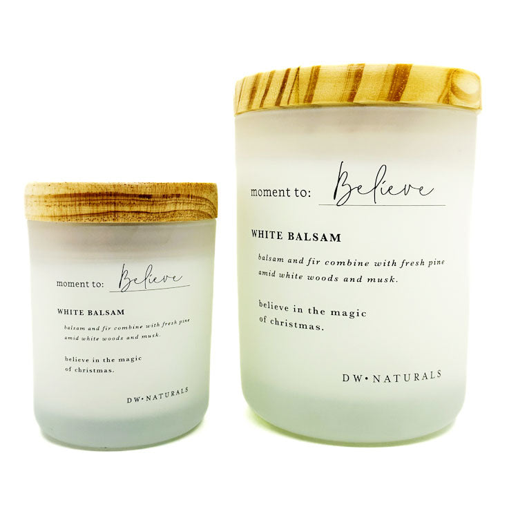 Moment To Believe - White Balsam Scented Candle |  DW Home