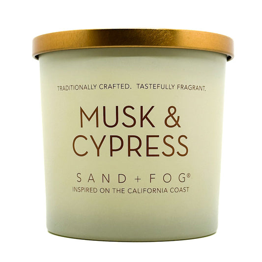 Musk & Cypress Scented Candle | SAND + FOG