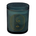 DW Home Ninety Six No. 38 Dark green candle jar with gold text and logo on a white background