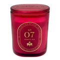Dw Home Ninety Six - No 7 Red candle jar with gold text on a white background