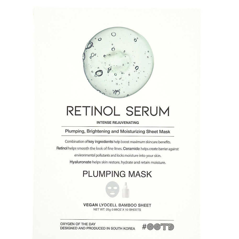 Retinol Serum Plumping Korean Face Sheet Mask | OOTD