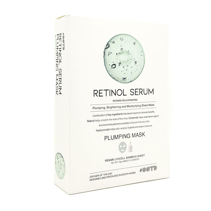 OOTD Retinol Serum Plumping Korean Face Sheet Mask