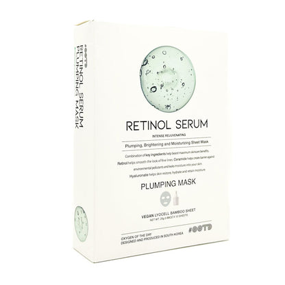 OOTD Retinol Serum Plumping Korean Face Sheet Mask