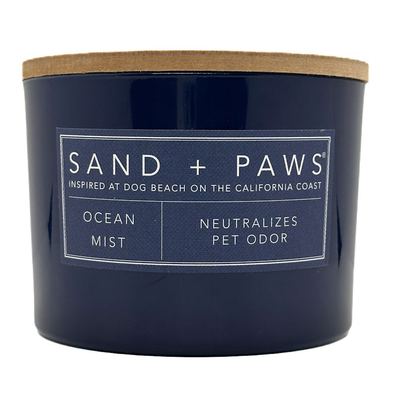Navy Blue SAND + PAWS Ocean Mist Candle